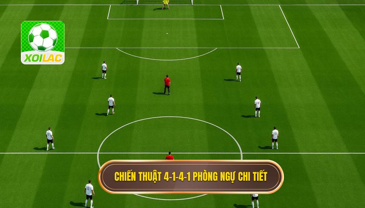 Chiến thuật Bóng Đá 4-1-4-1 Phòng Ngự Chi Tiết